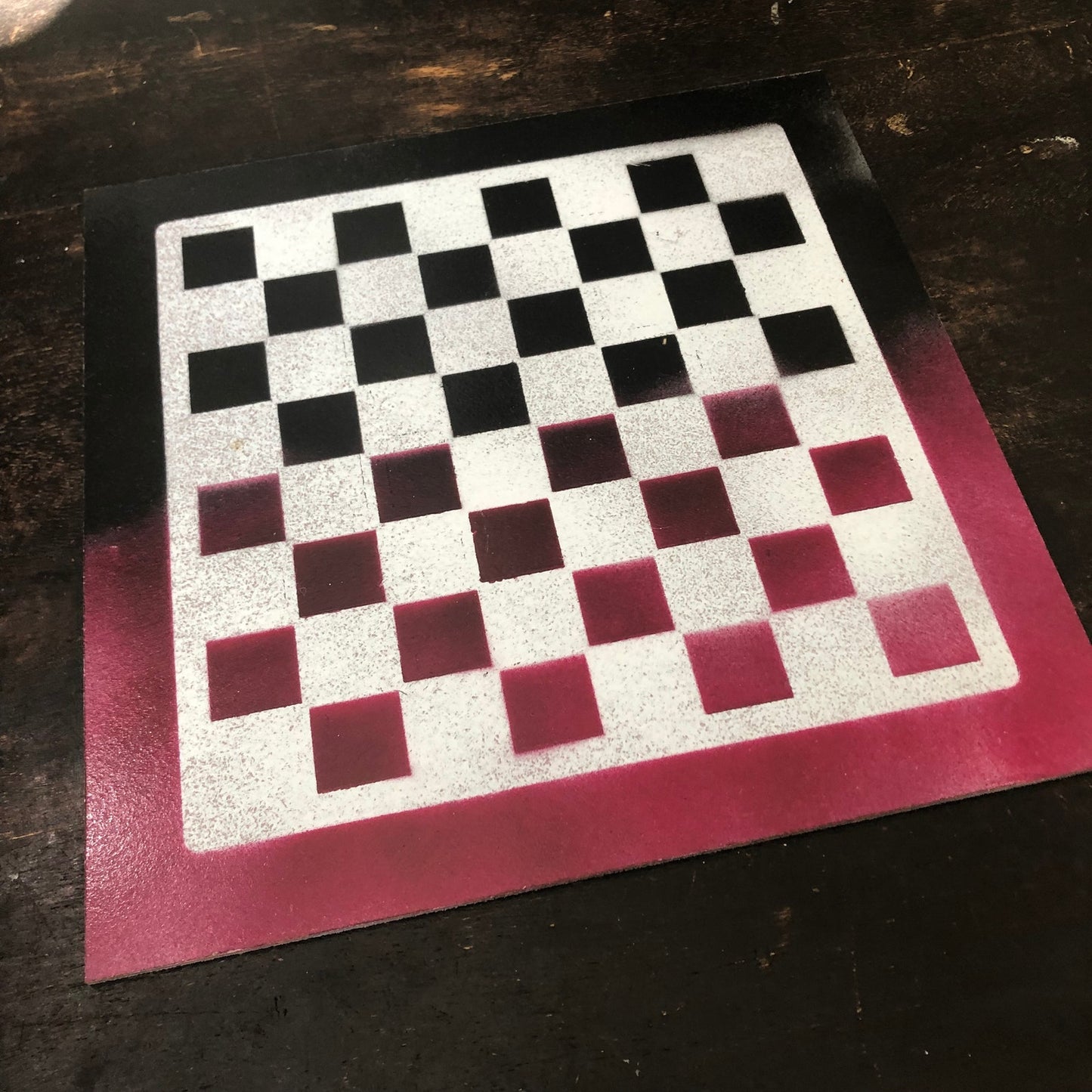 Violet & Black - Painted Chess Set