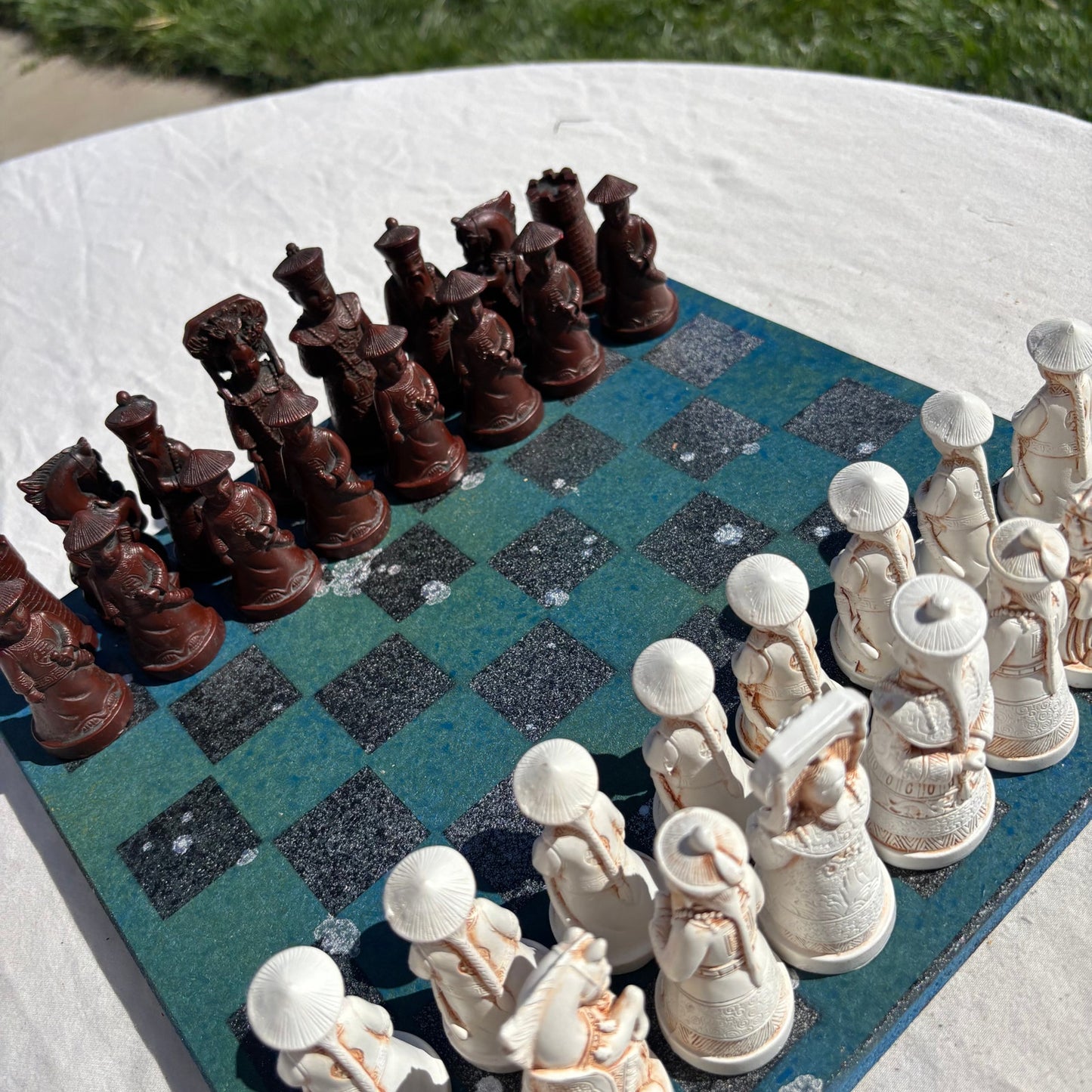 Forest Green - Chinese Edition Chess Set