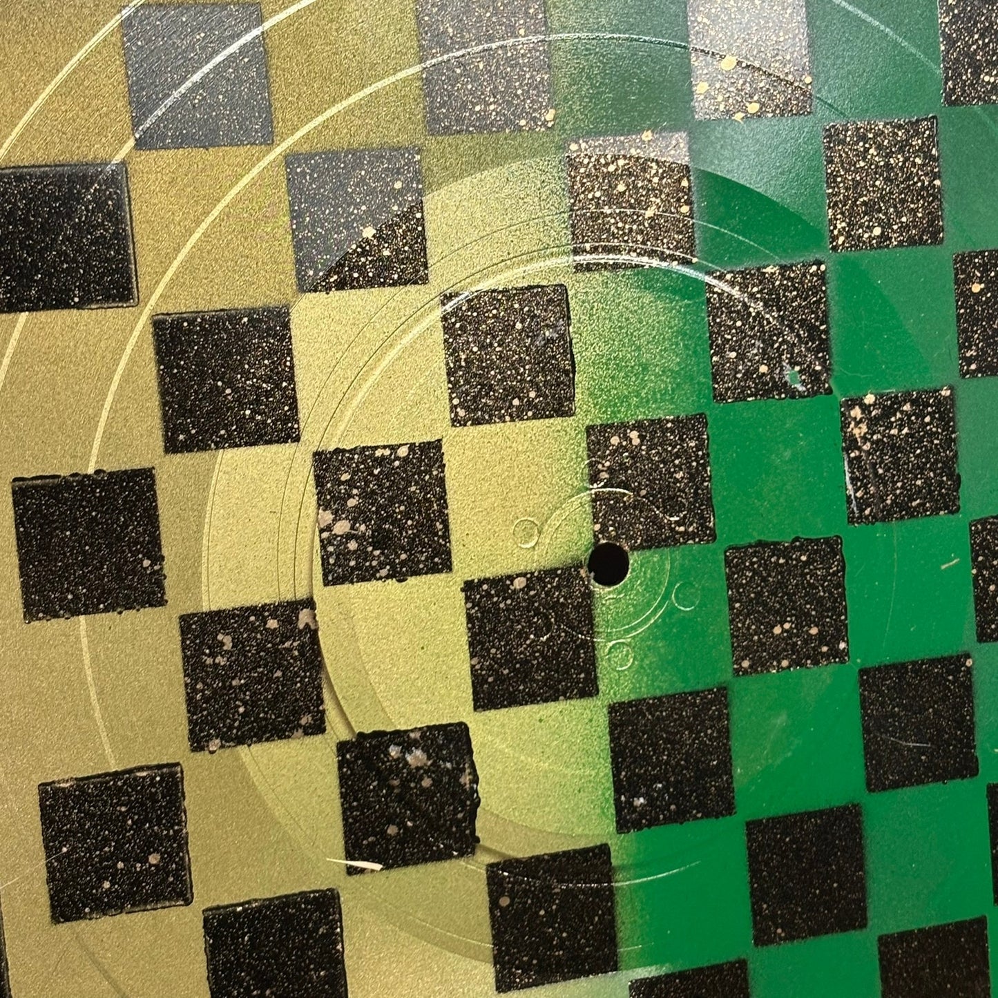 Gold Green Half Style - Vinyl Chess Board