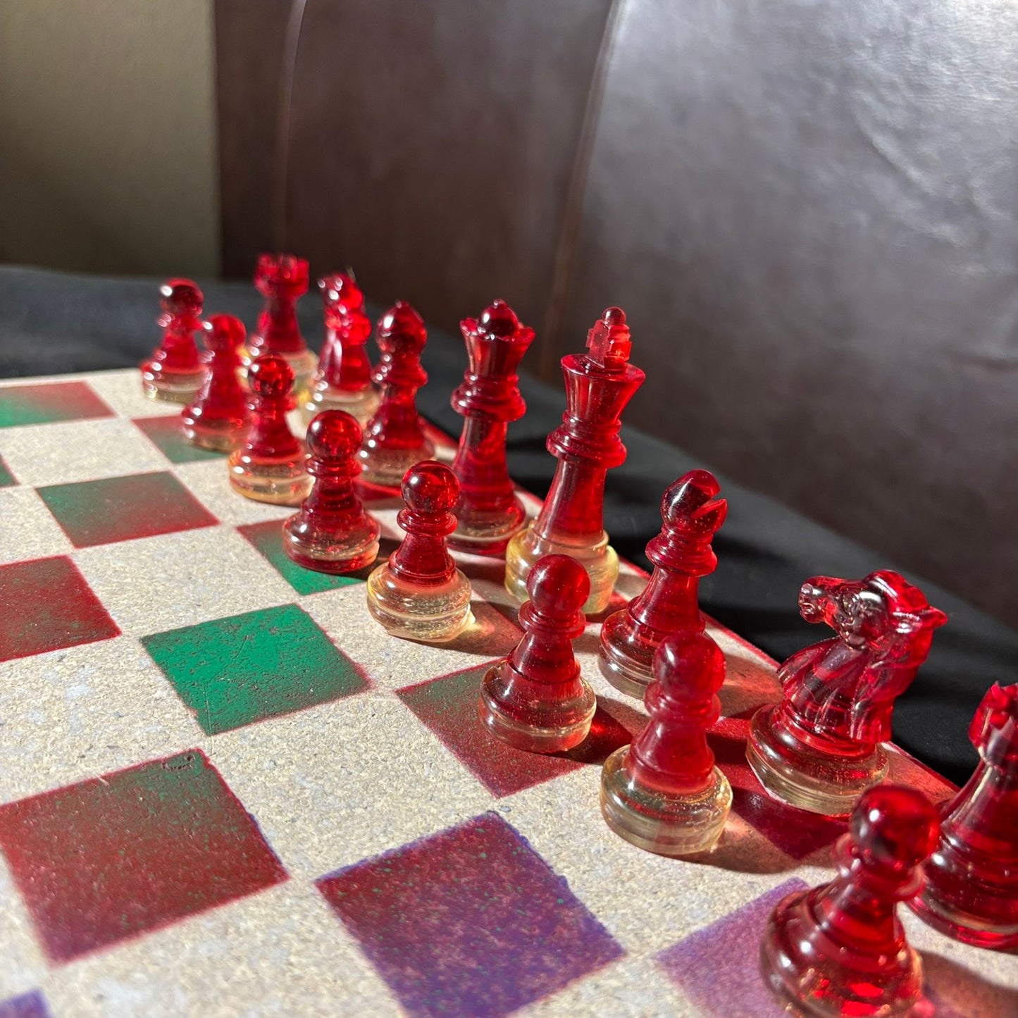 Rainbow Color Mix - Painted Chess Set