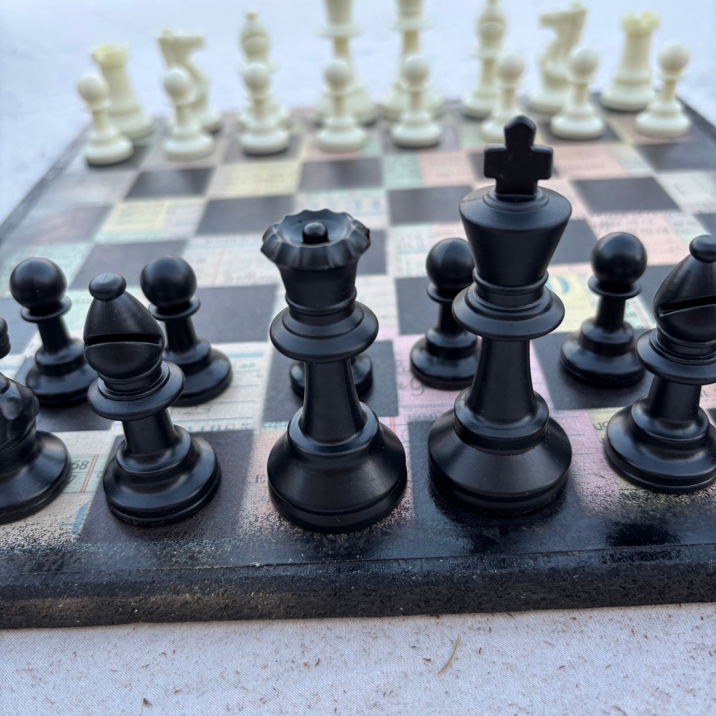Old Writing - Scrapbook Chess Set