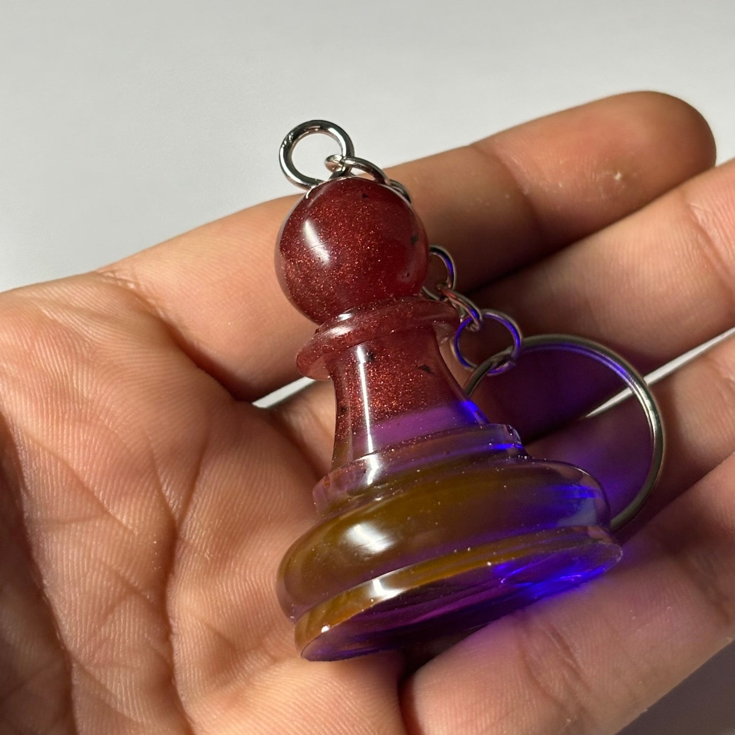Purple Style Pawn - Handmade Resin Keychain - Large Edition