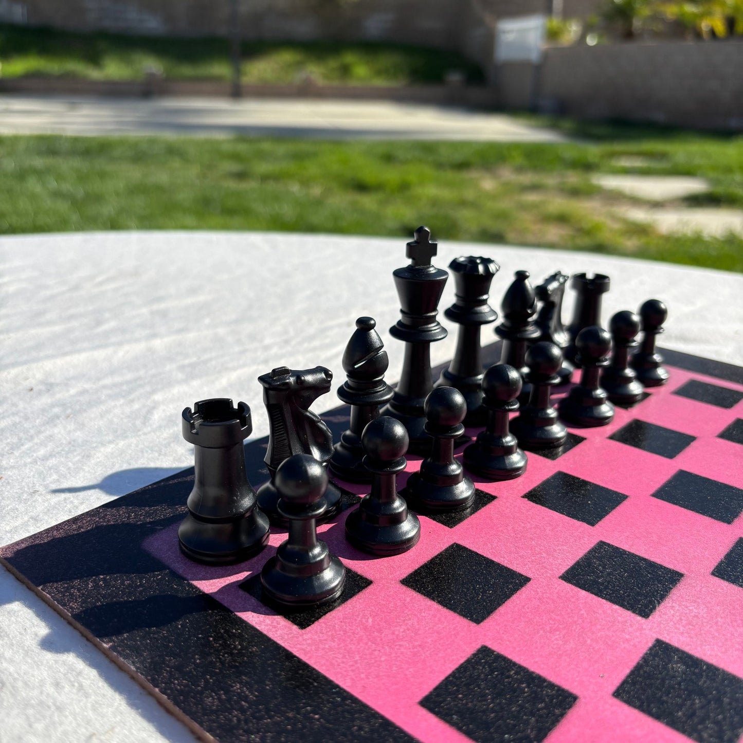 Hot Pink - Painted Chess Set