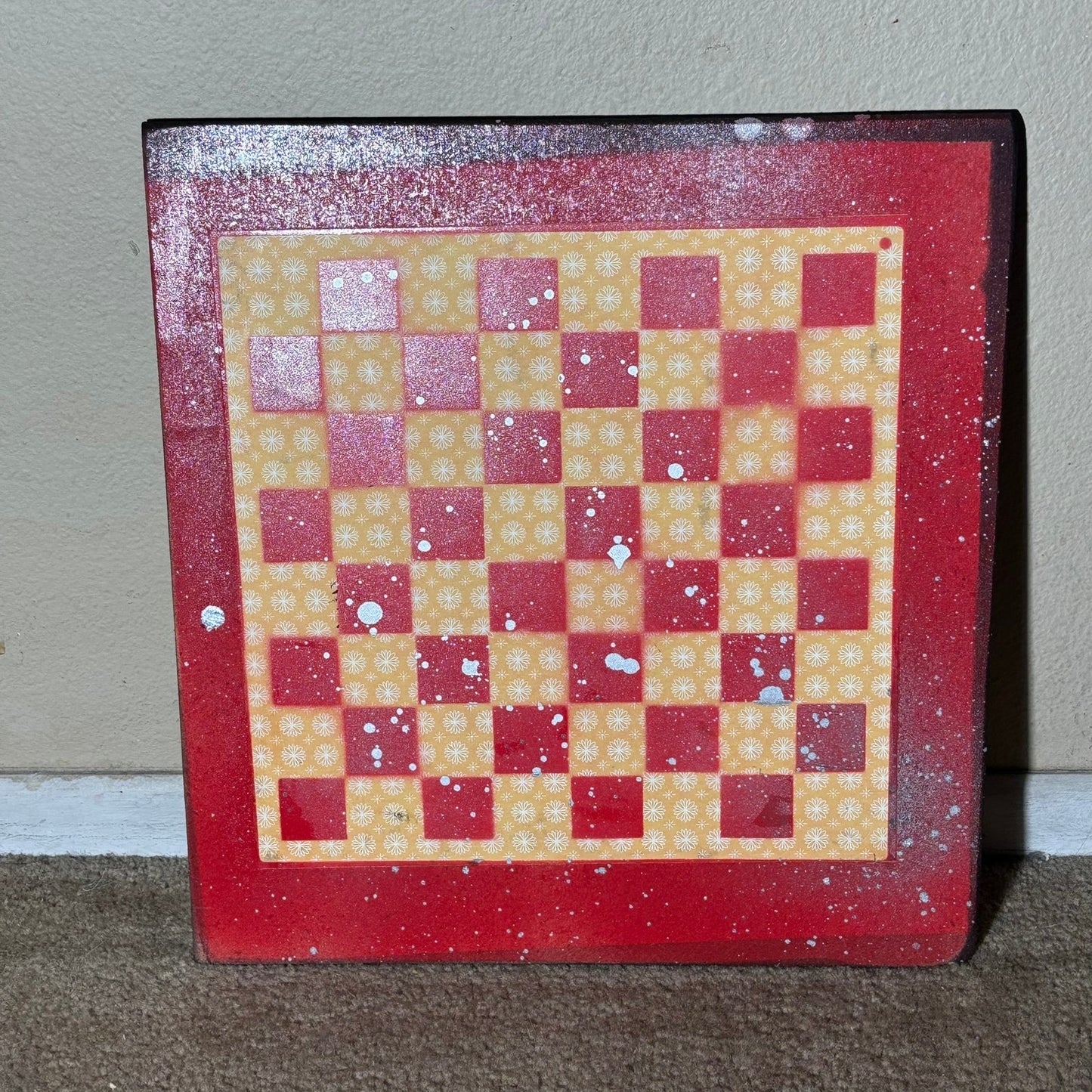 Royal Red Yellow - Large Scrapbook Chess Board