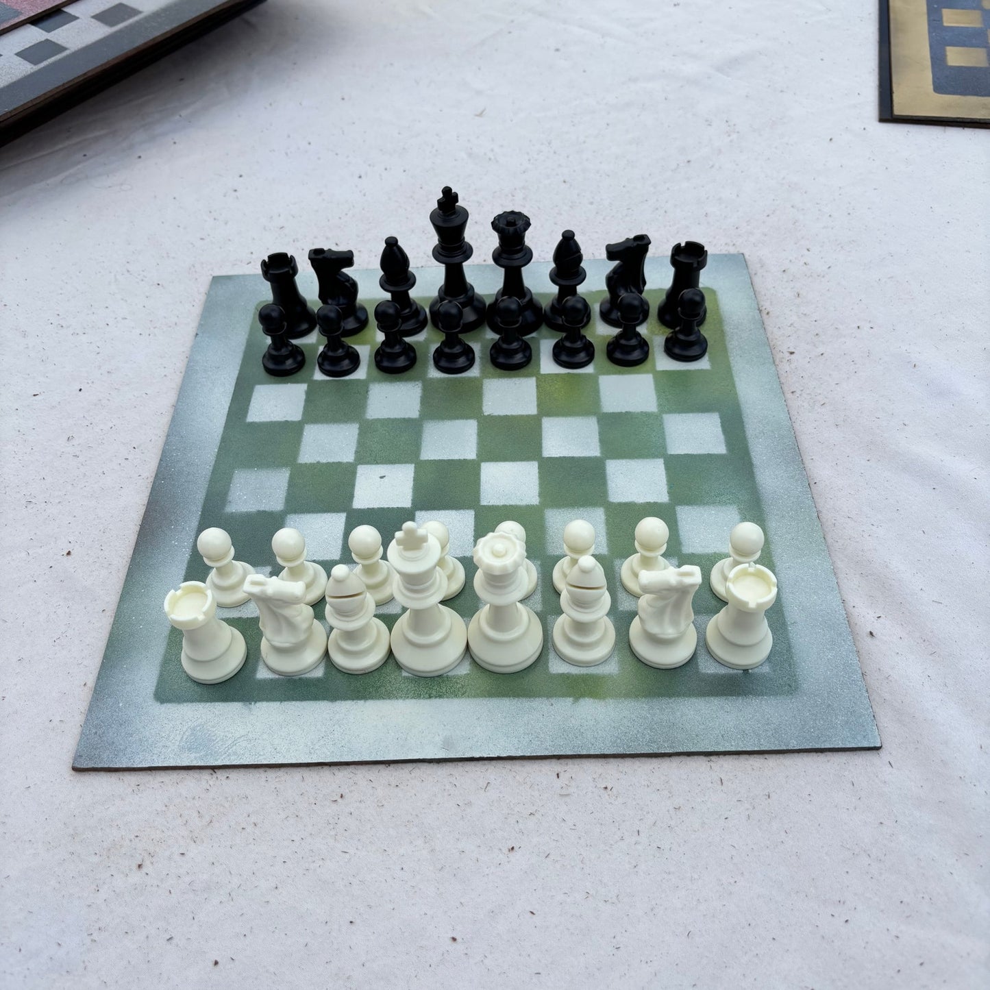 Lime Green - Painted Chess Set