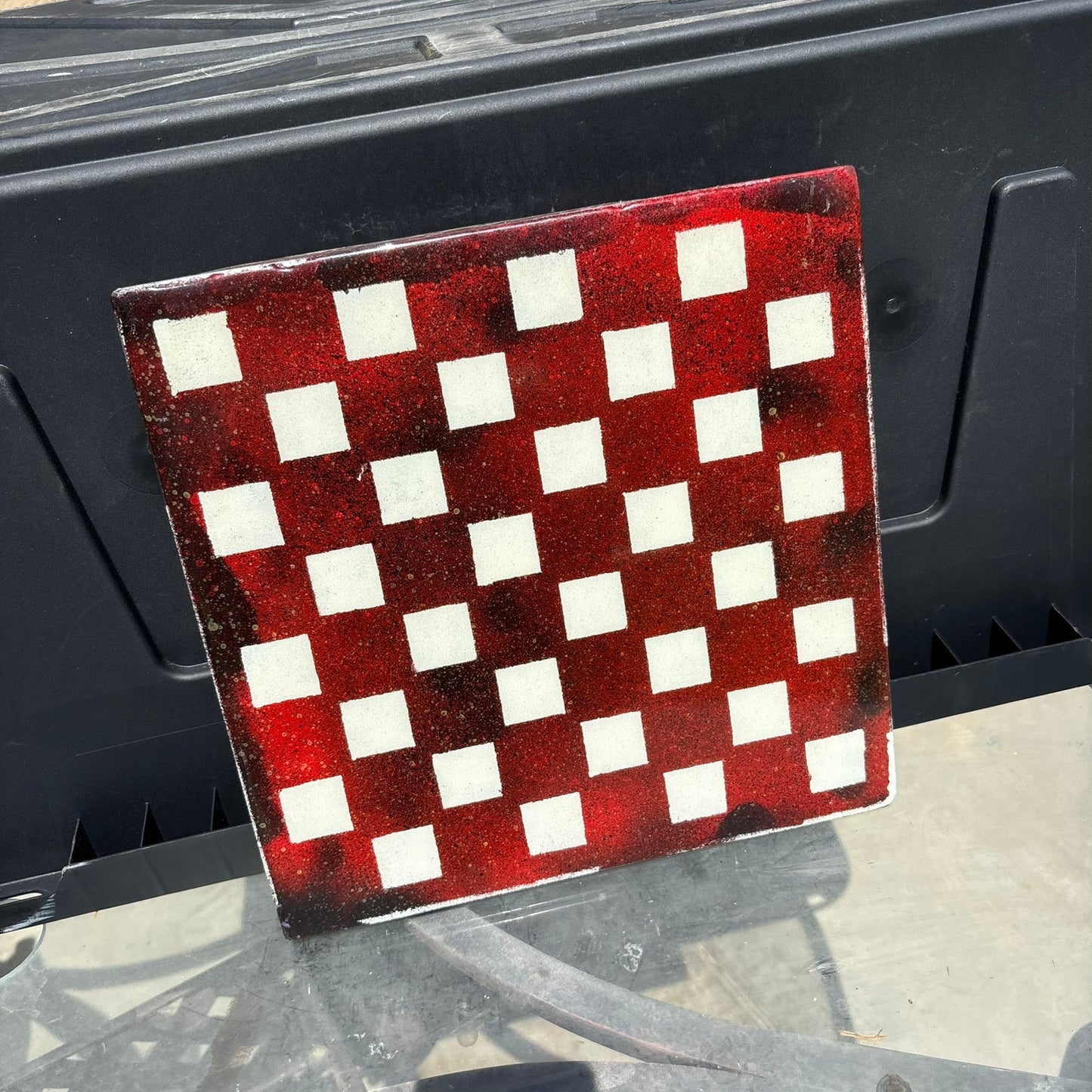 Red Space - Resin Coated Chess Board