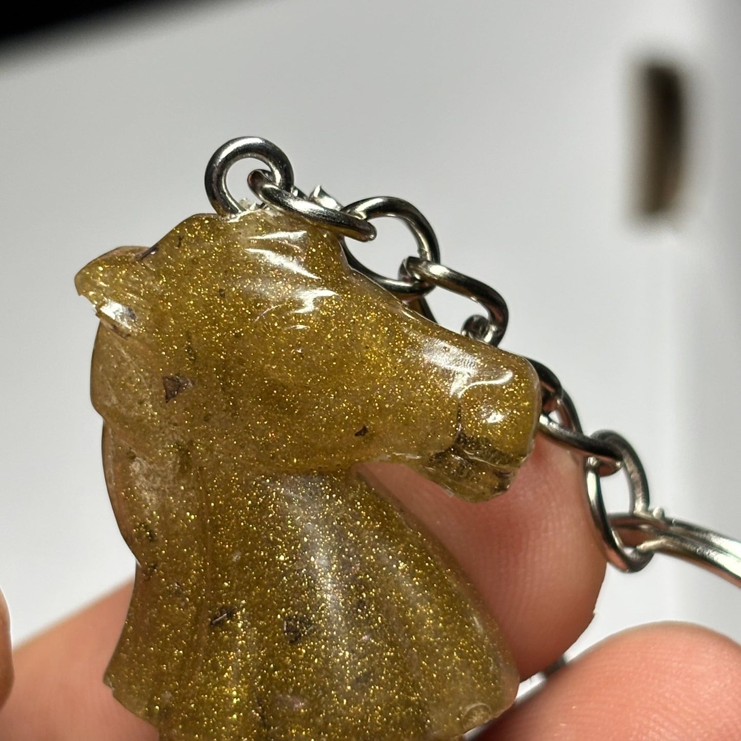 Dark Yellow Knight - Handmade Resin Keychain
