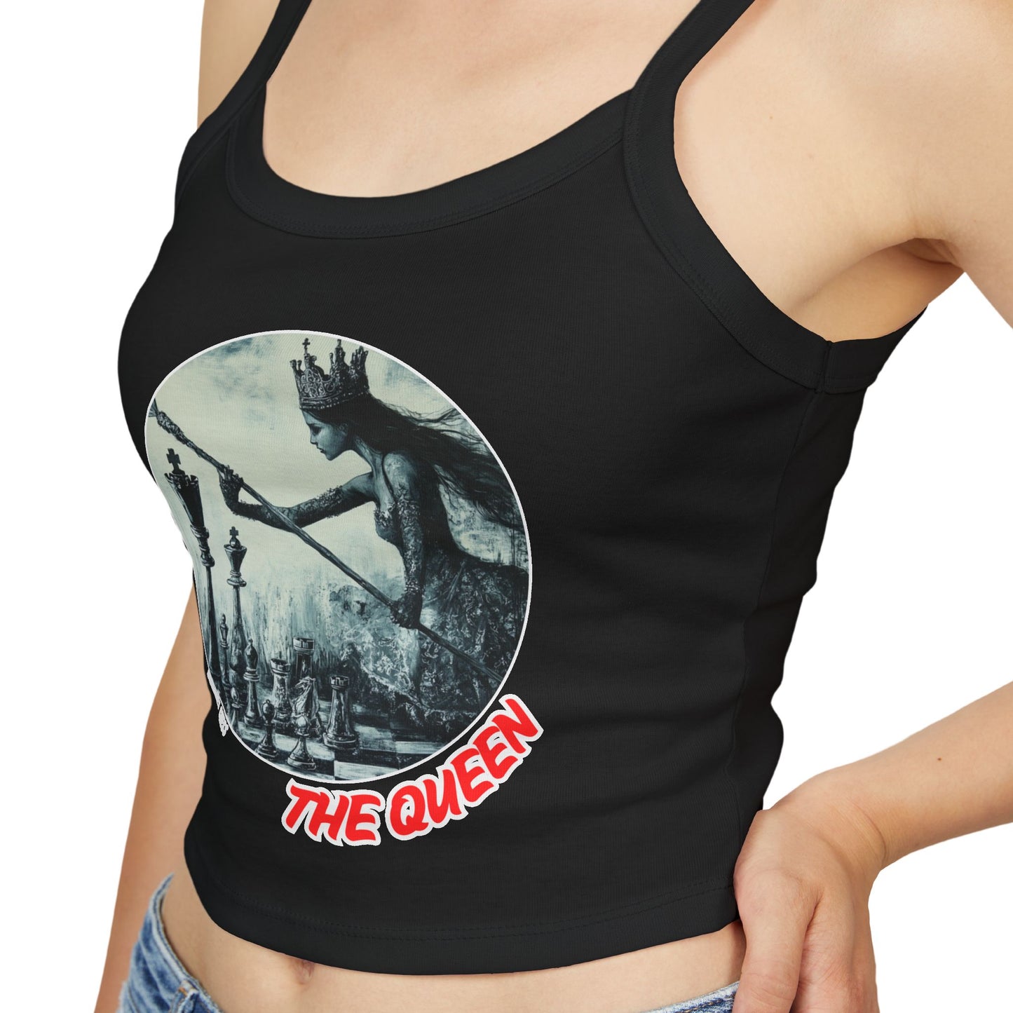 Queen in Action - Black Women's Tank Top