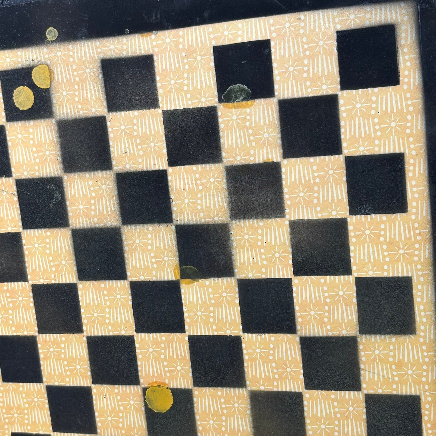 Tattered Yellow - Scrapbook Chess Board