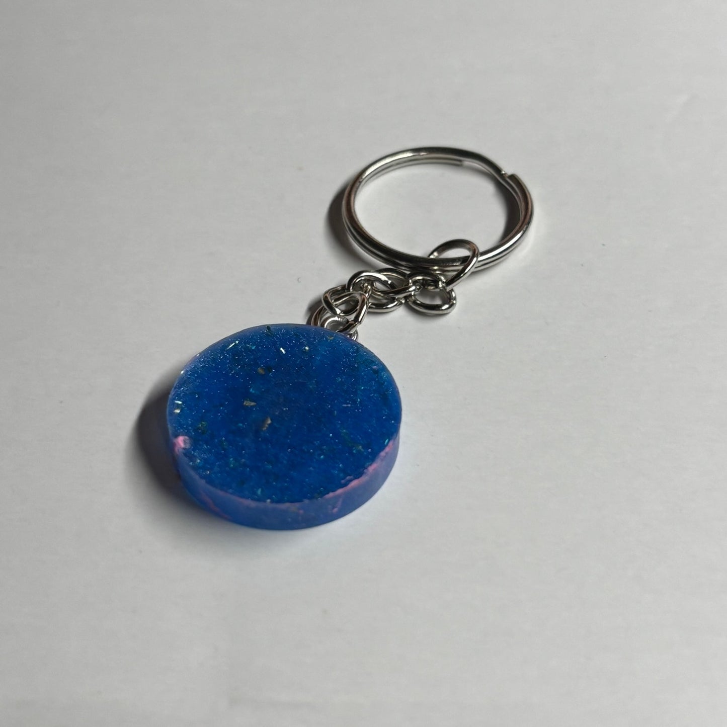 Blue Rook, Pink Lining - Handmade Resin Keychain - Flat Edition