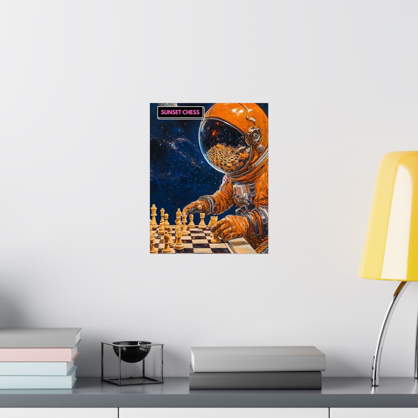 Orange Spaceman - Matte Vertical Poster 11"x14"