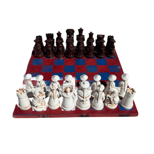 Blue & Red - Chinese Edition Chess Set