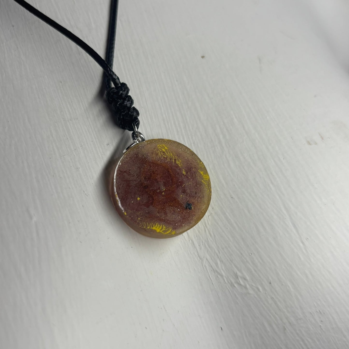 Rust Bishop - Handmade Resin Chess Necklace