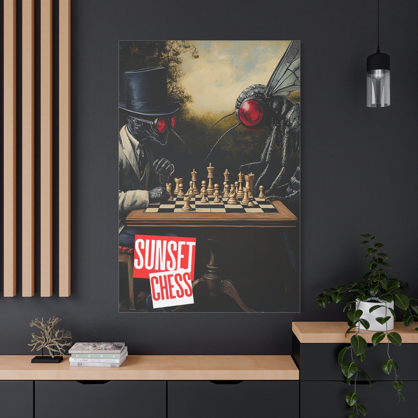 Battle Of The Bugs - Canvas Chess Print 40"x60"
