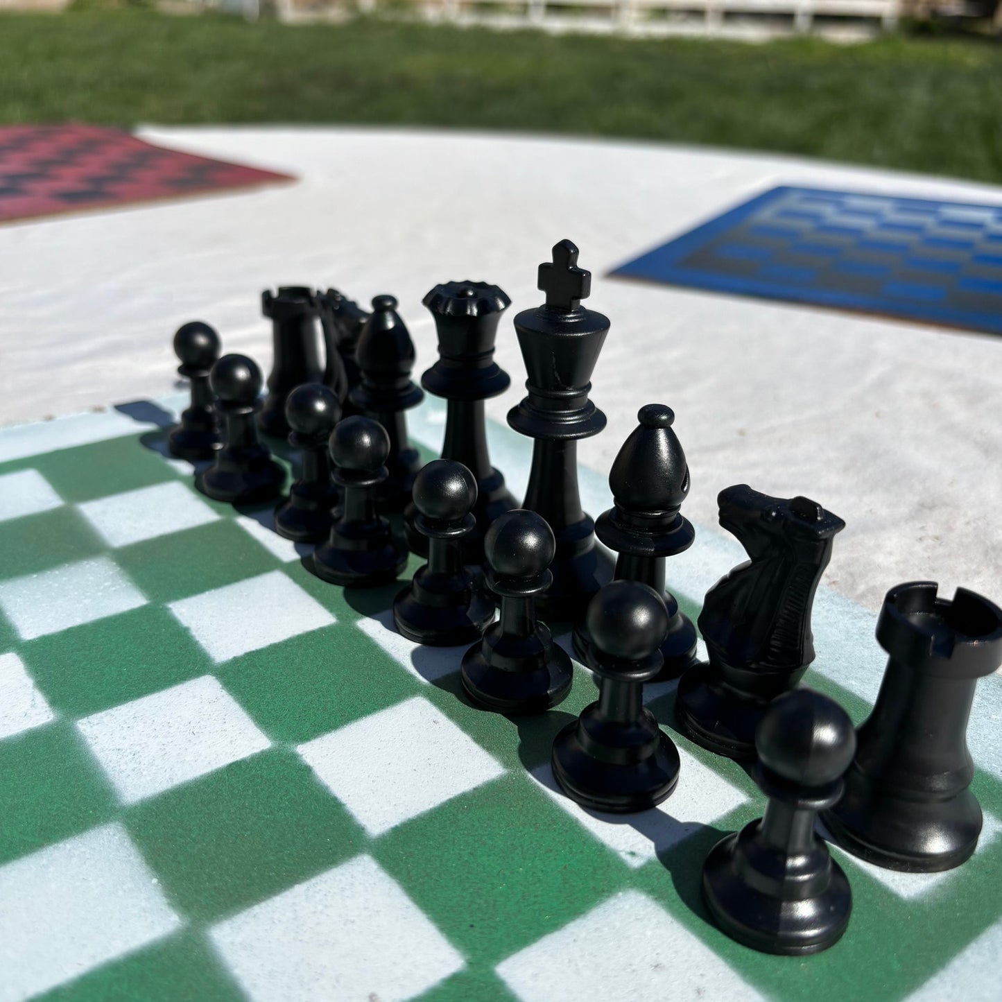 Tennis Green - Painted Chess Set