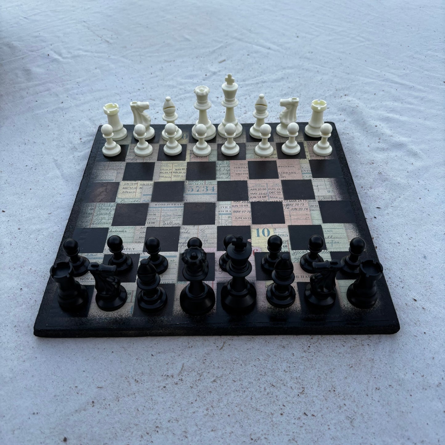 Old Writing - Scrapbook Chess Set