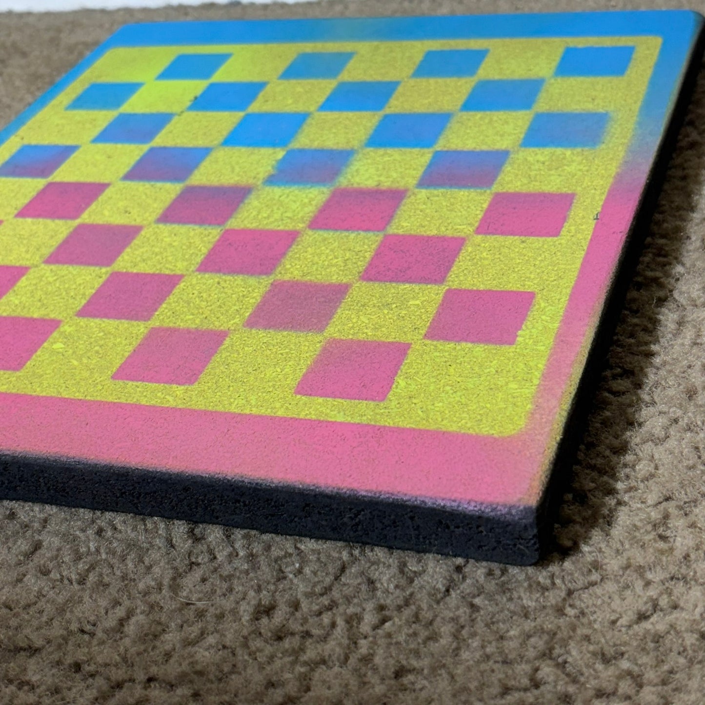 Neon Colors - Painted Chess Board