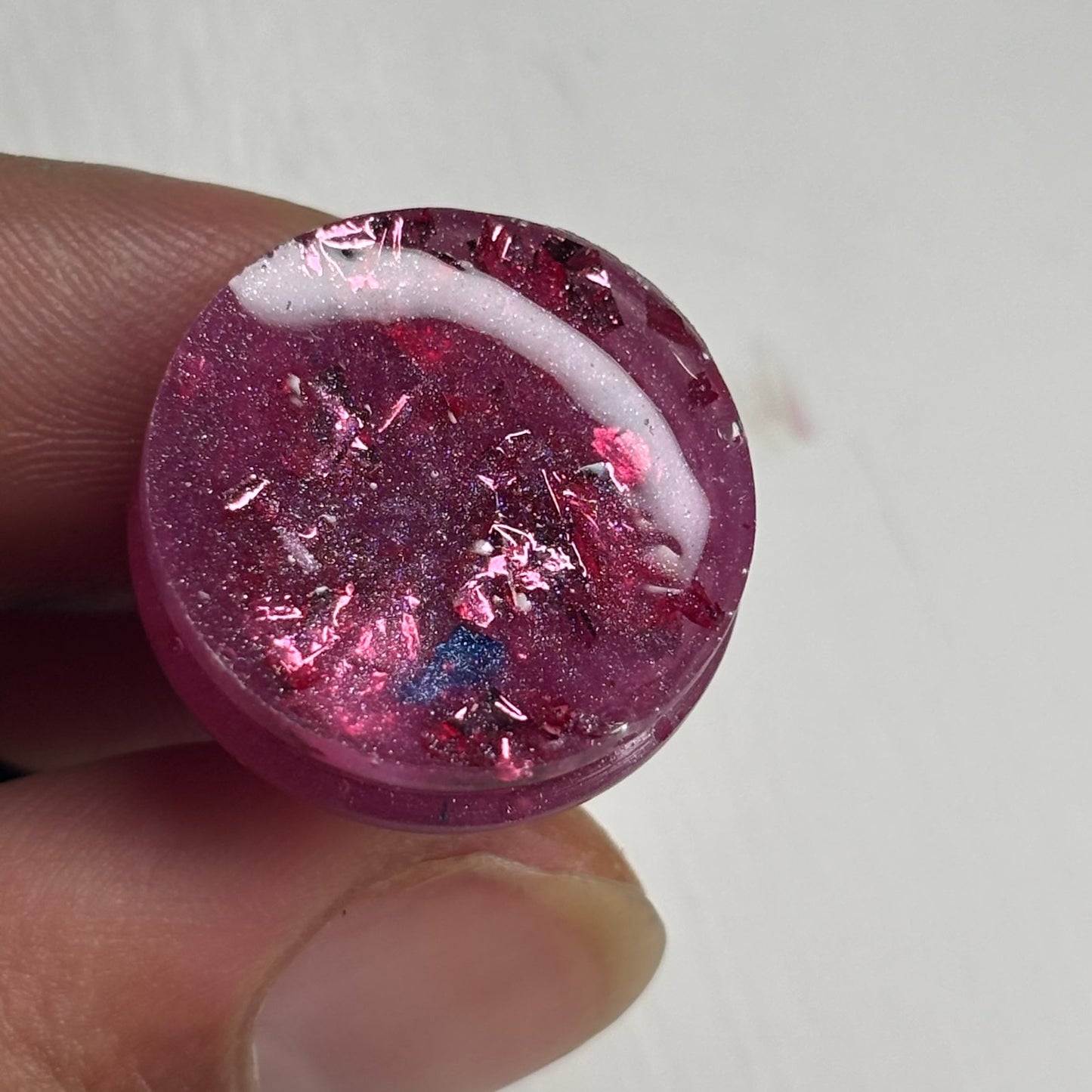Pink Crystal Pawn- Handmade Resin Chess Necklace