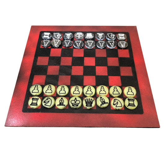 Imperial Red - Painted Chess Set