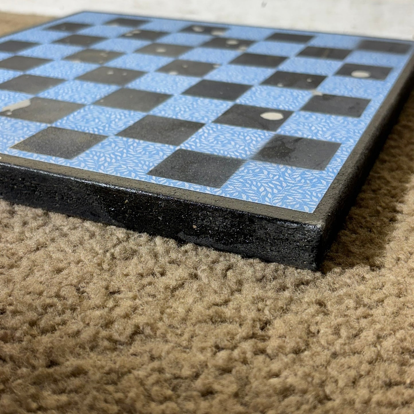 Simple Blue - Scrapbook Chess Board