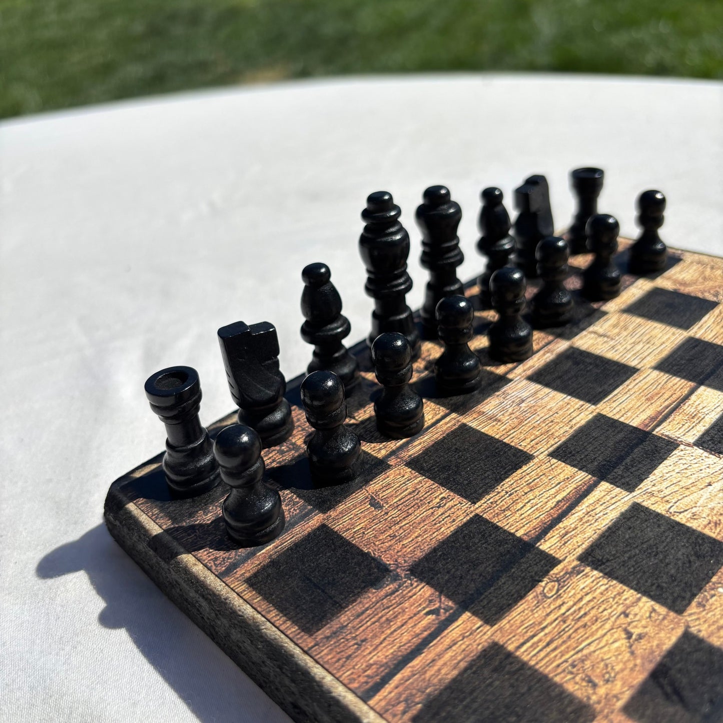 Classic Wood Print - Scrapbook Chess Set