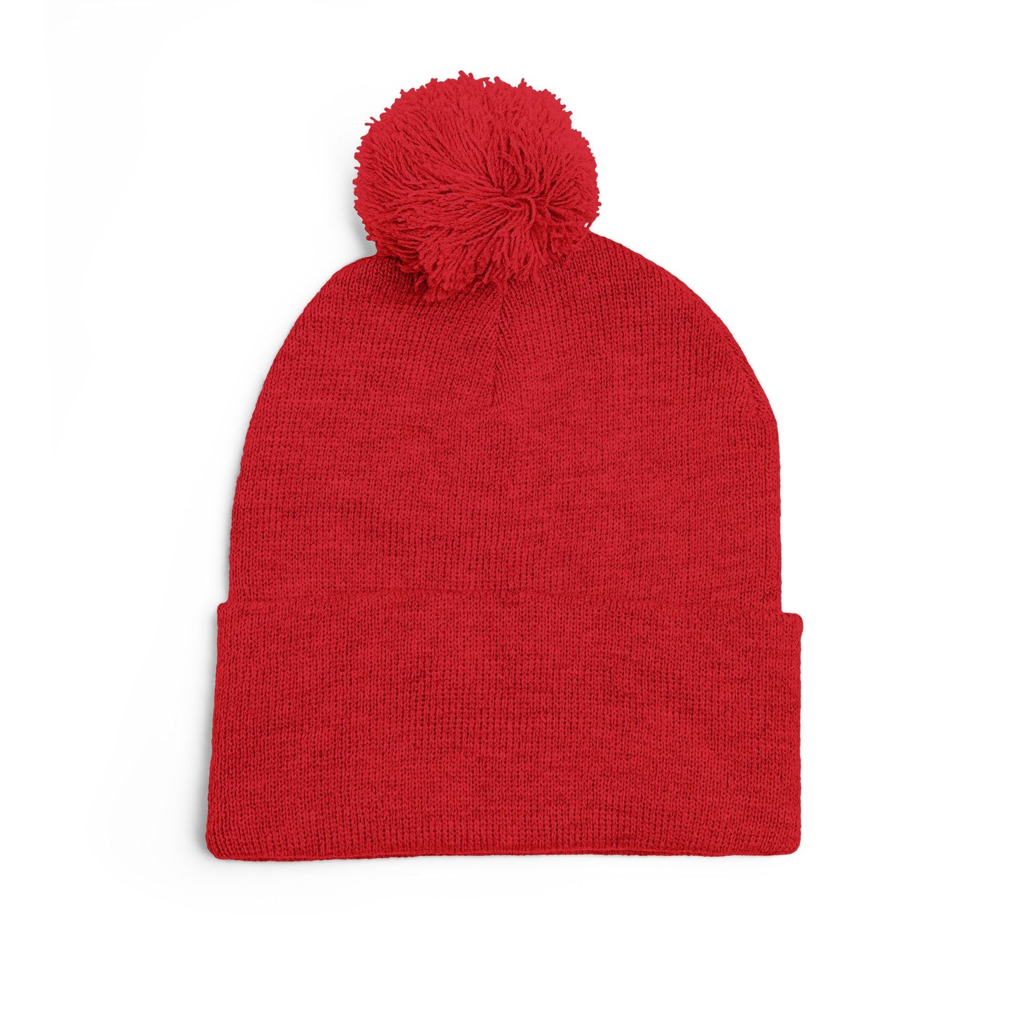 Sunset Chess - Pom Pom Red Beanie
