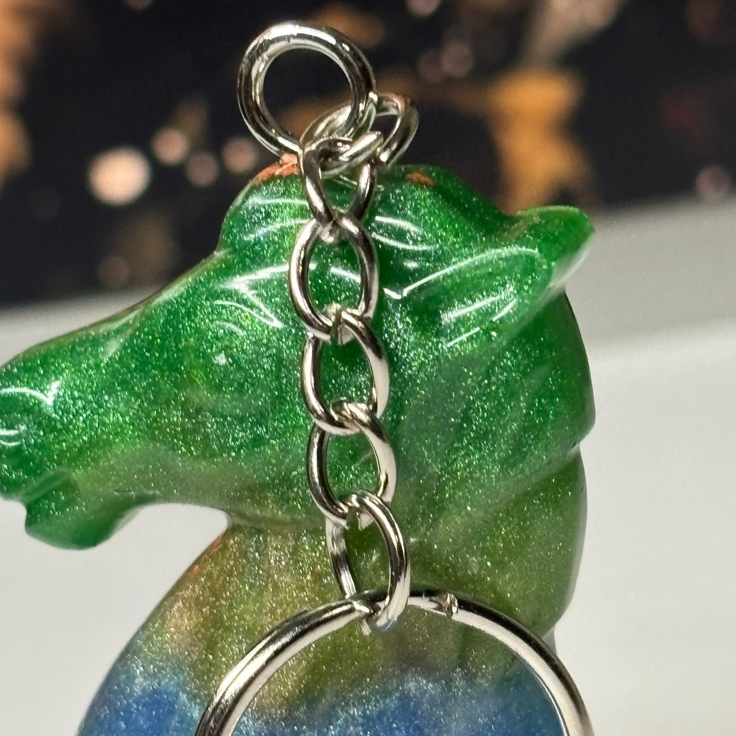 Colorful Knight - Handmade Resin Keychain - Large Edition