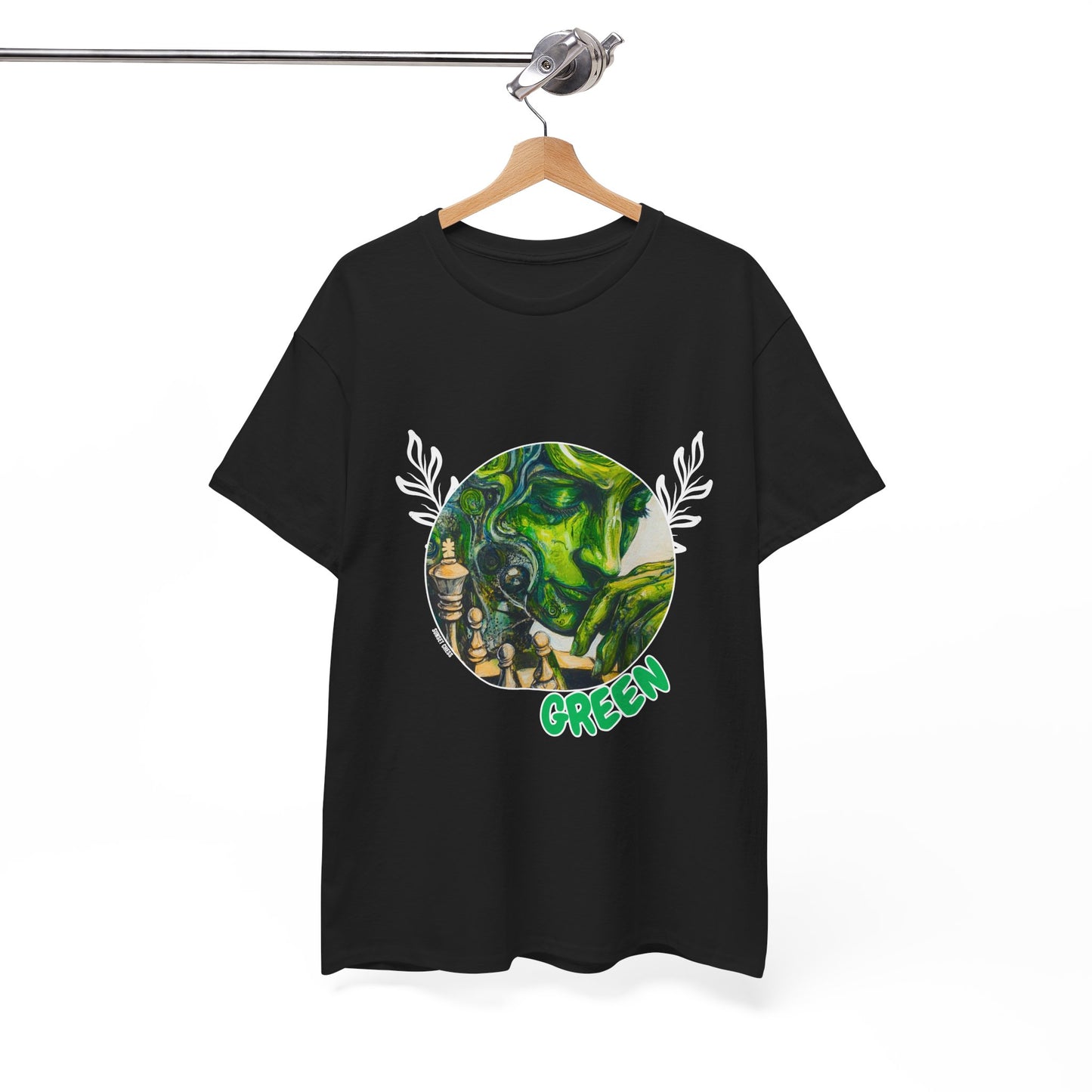 the Green Think - Black T Shirt