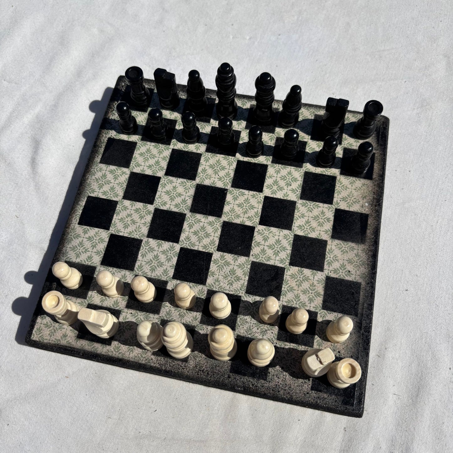 Vintage Green - Scrapbook Chess Set