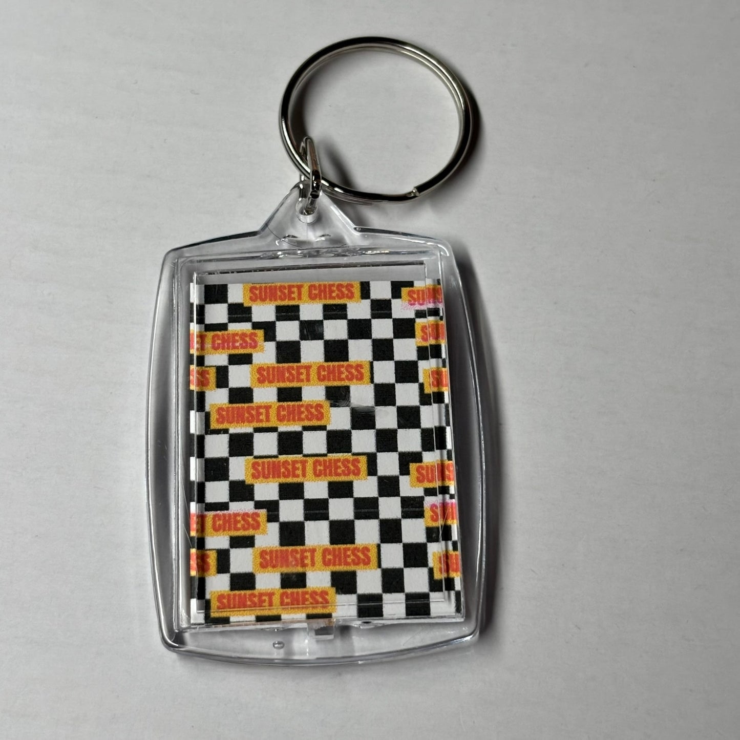 Space Man - Sunset Chess Photo Keychain