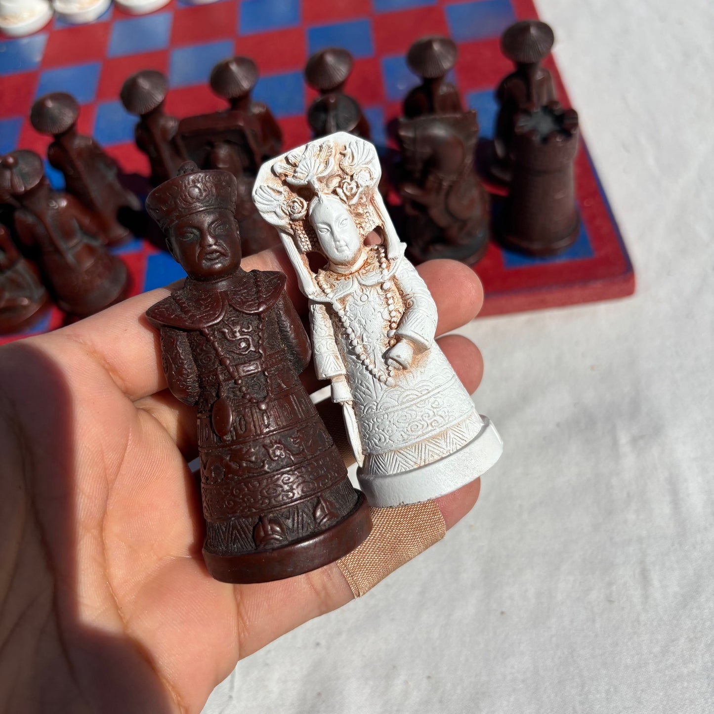 Blue & Red - Chinese Edition Chess Set