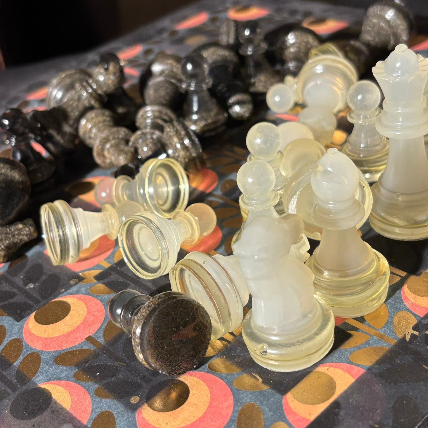 Vintage Swirl Pattern - Scrapbook Chess Set