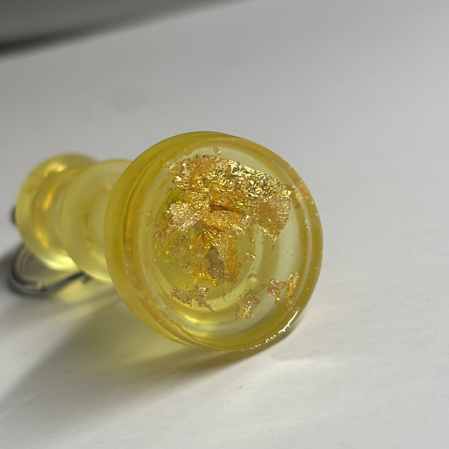 Yellow Crystal King - Handmade Resin Keychain