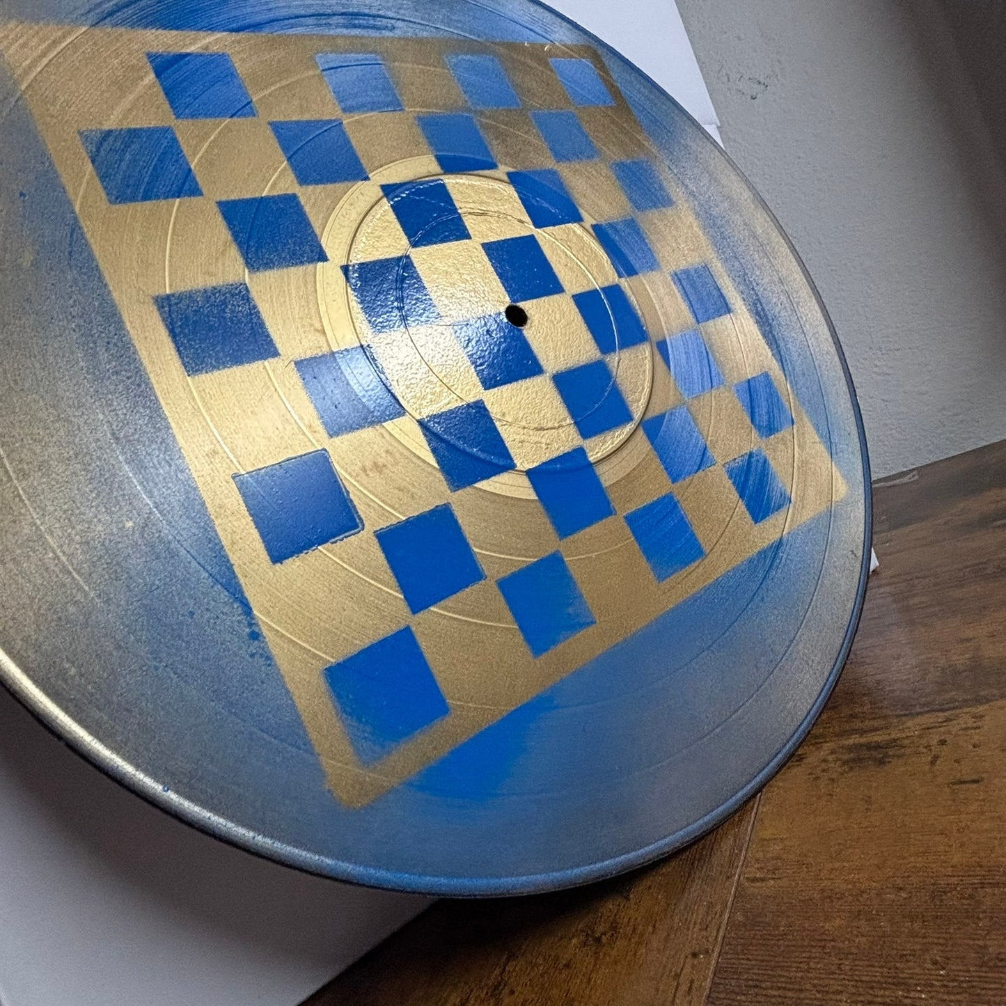 Golden Blue - Vinyl Chess Board