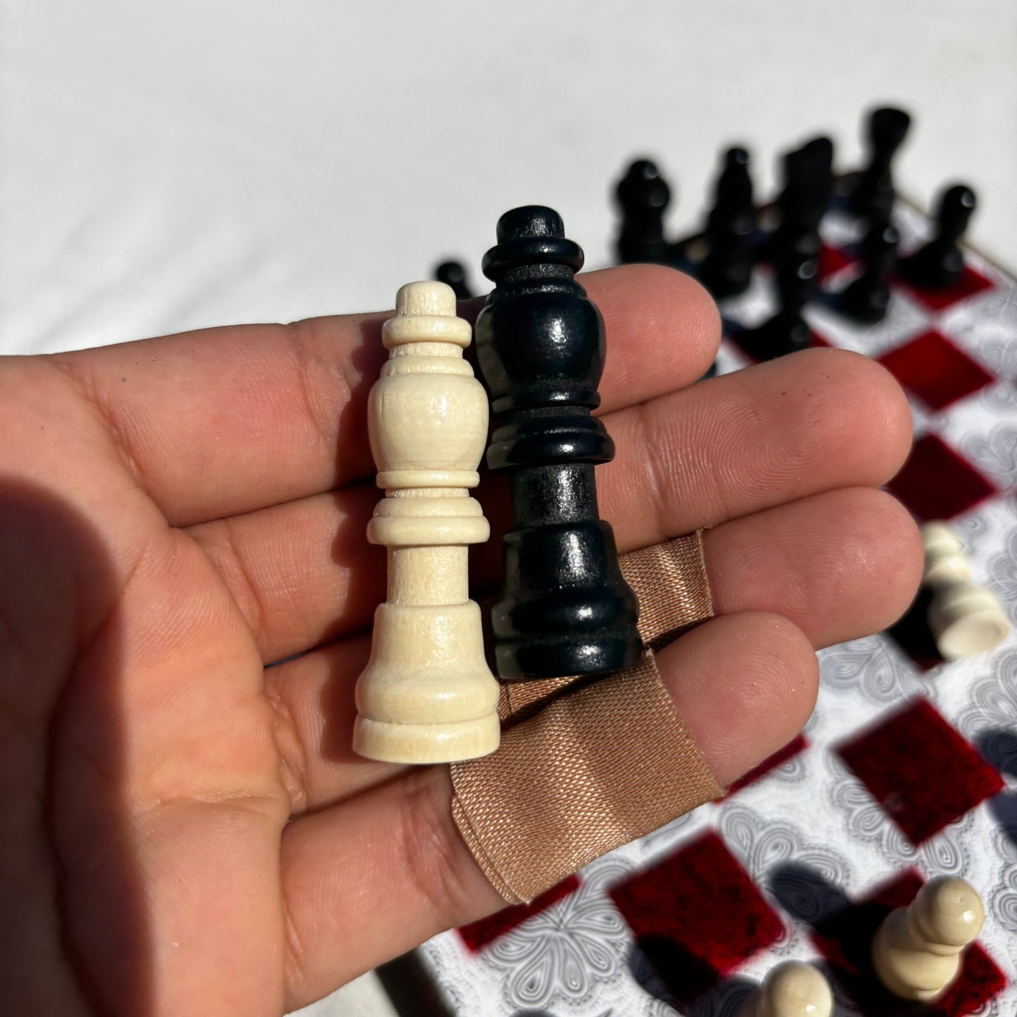 The Dark Red - Scrapbook Chess Set