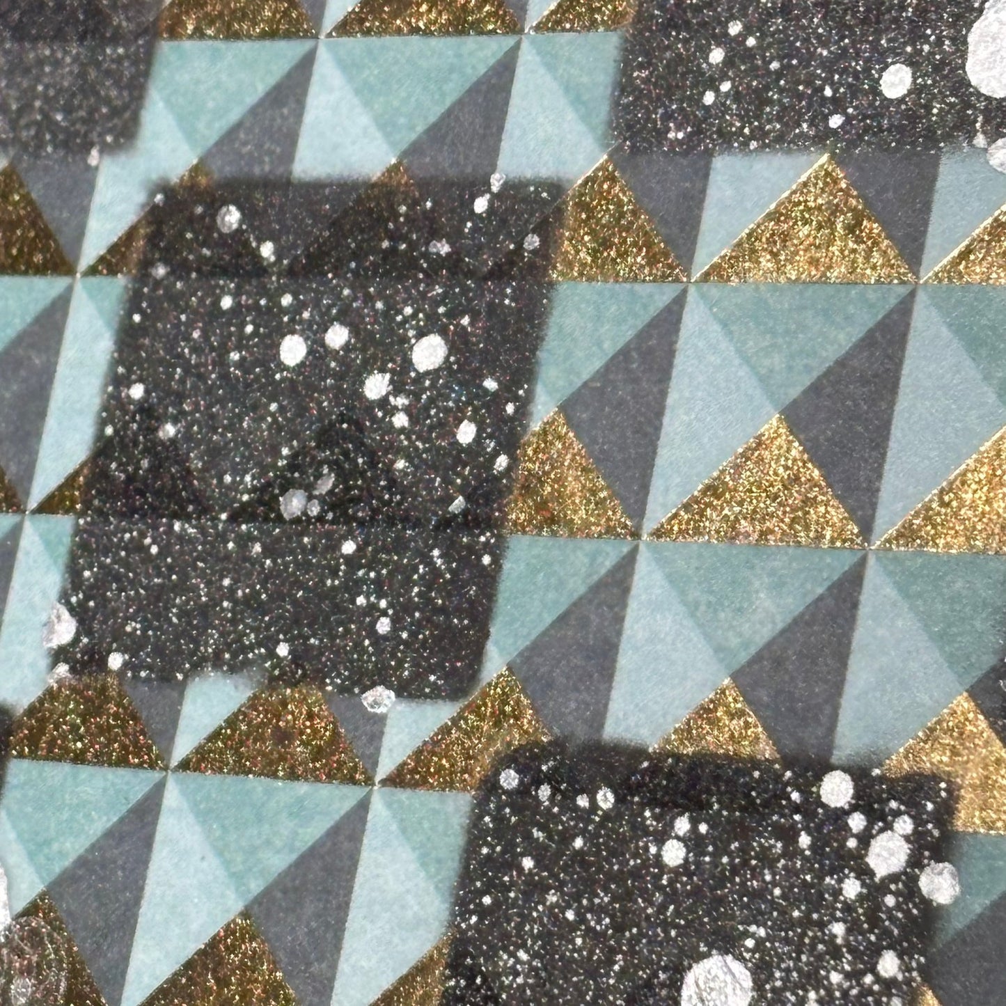 Golden Green Pattern - Large Scrapbook Chess Board