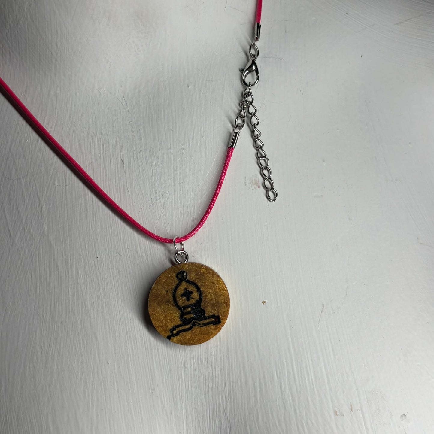 Furnace Bishop - Handmade Resin Chess Necklace