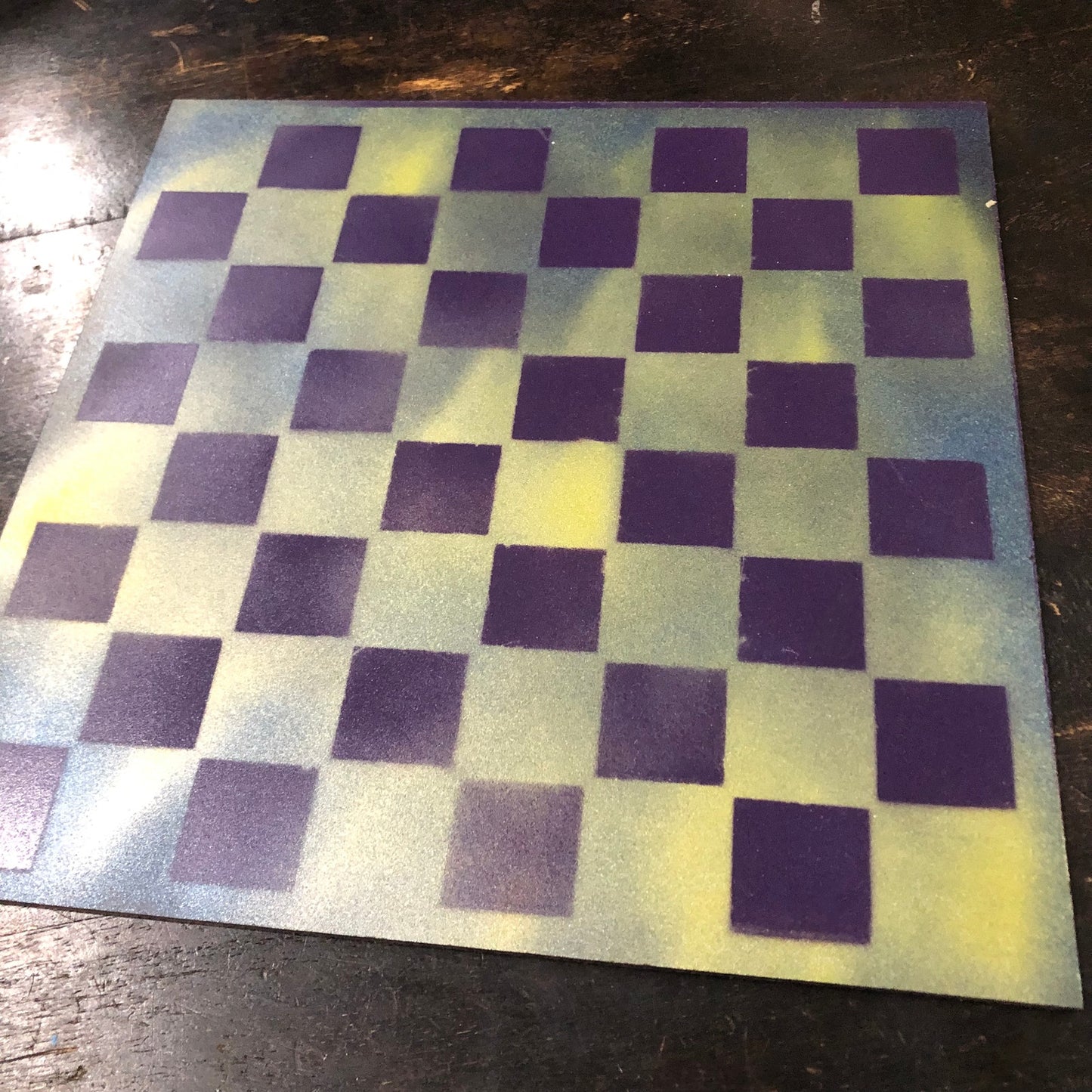 Vintage Purple & Green - Painted Chess Set