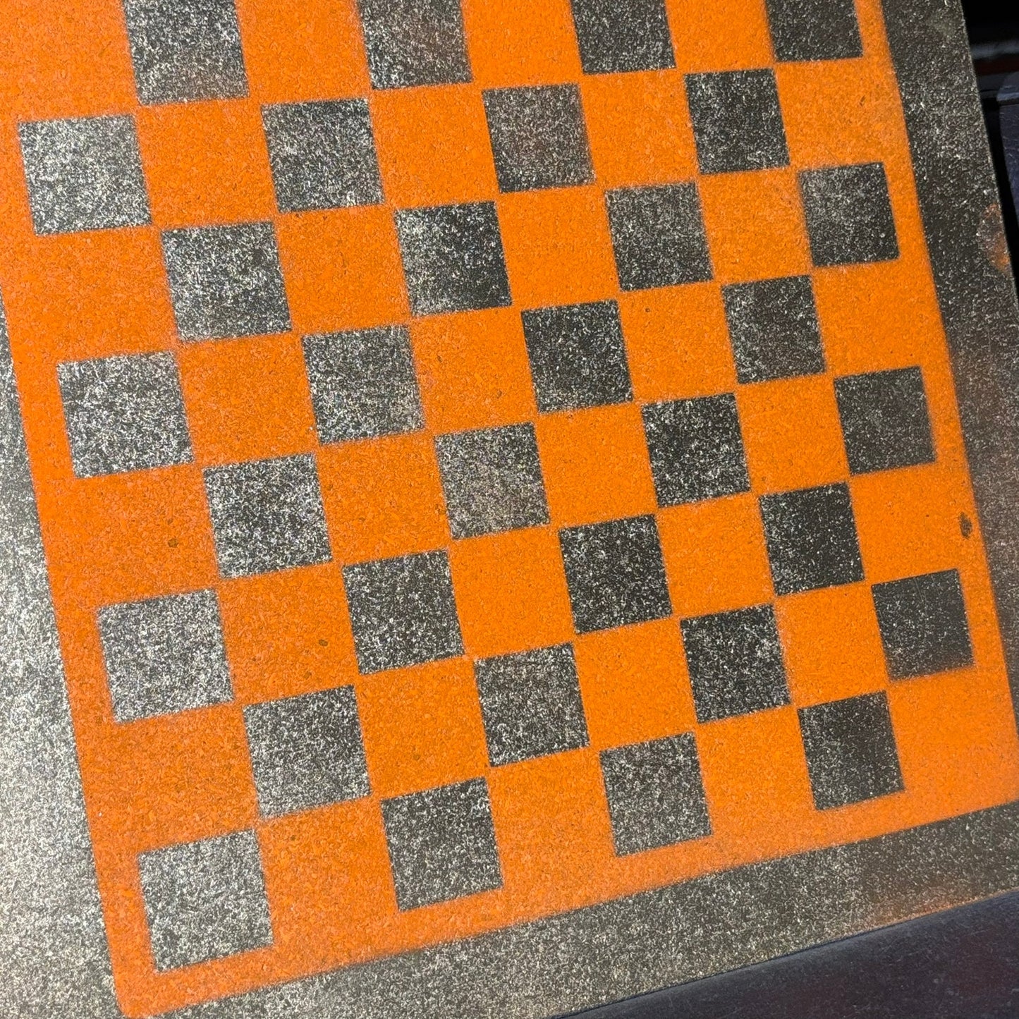Goldish Orange - Painted Chess Board
