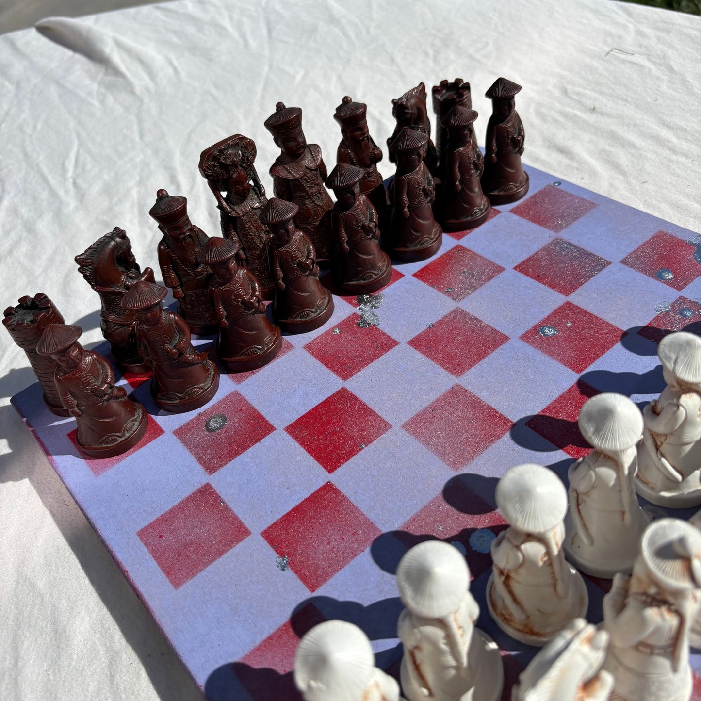 Purple & Red - Chinese Edition Chess Set