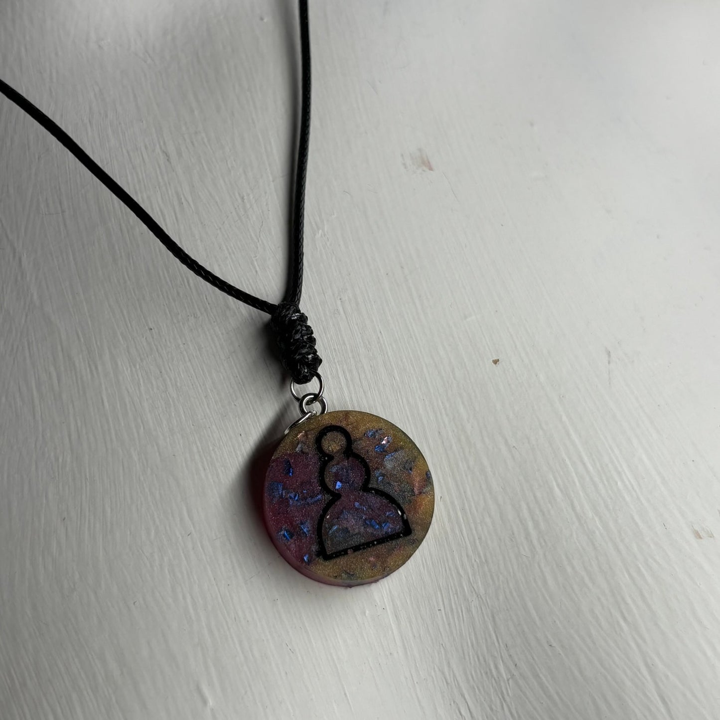 Royal Pink Pawn - Handmade Resin Chess Necklace