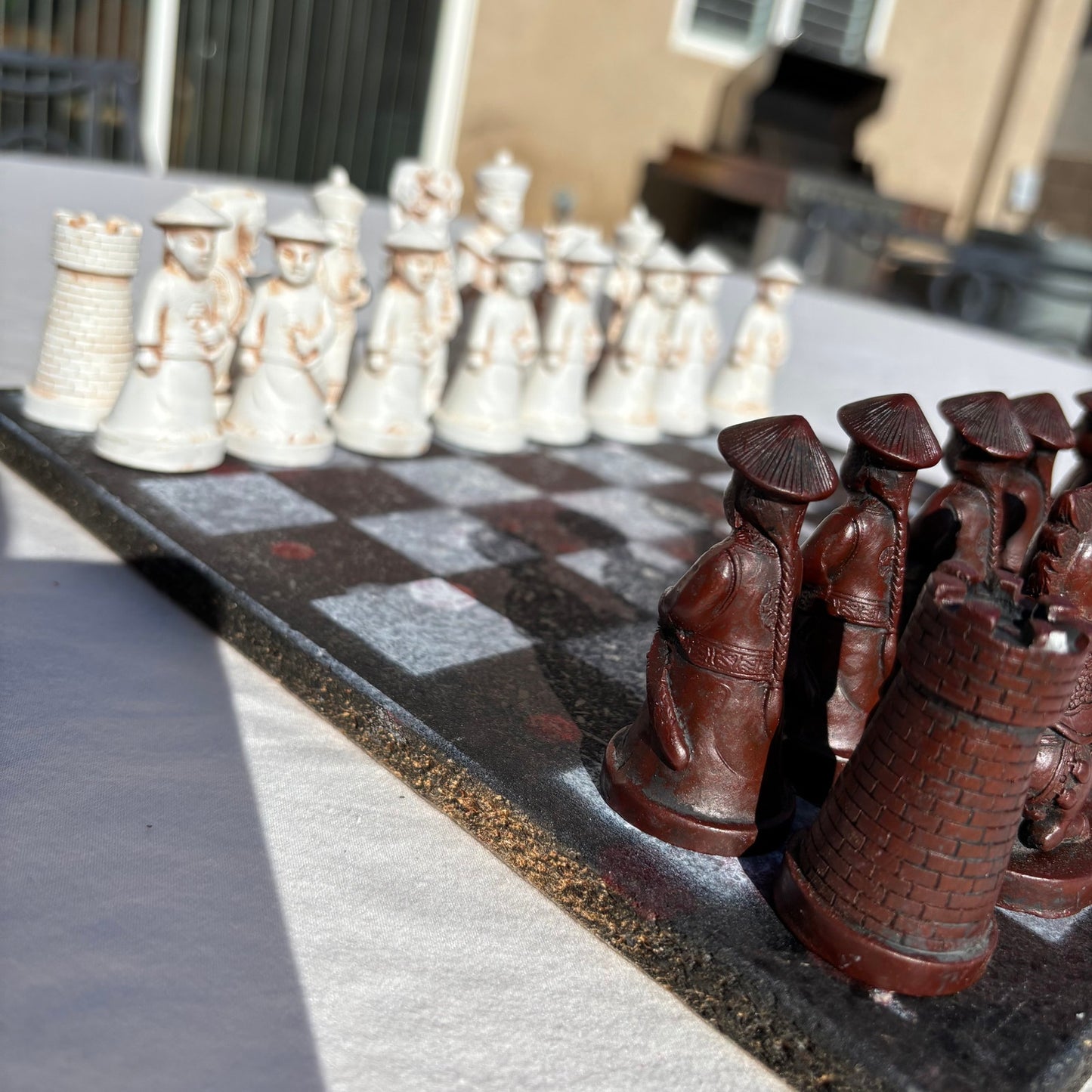Chrome Black Space - Chinese Edition Chess Set