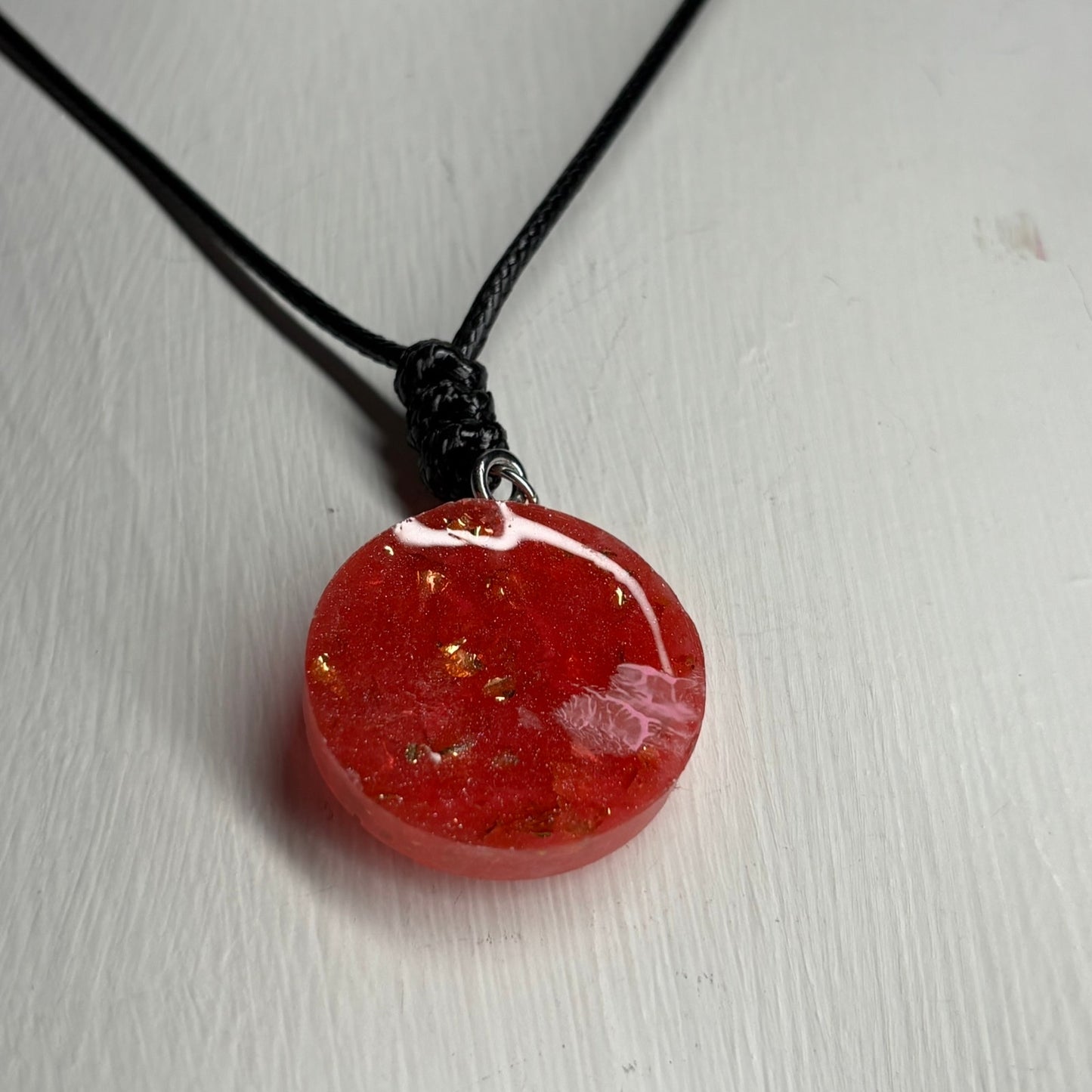 Crystal Red Pawn - Handmade Resin Chess Necklace