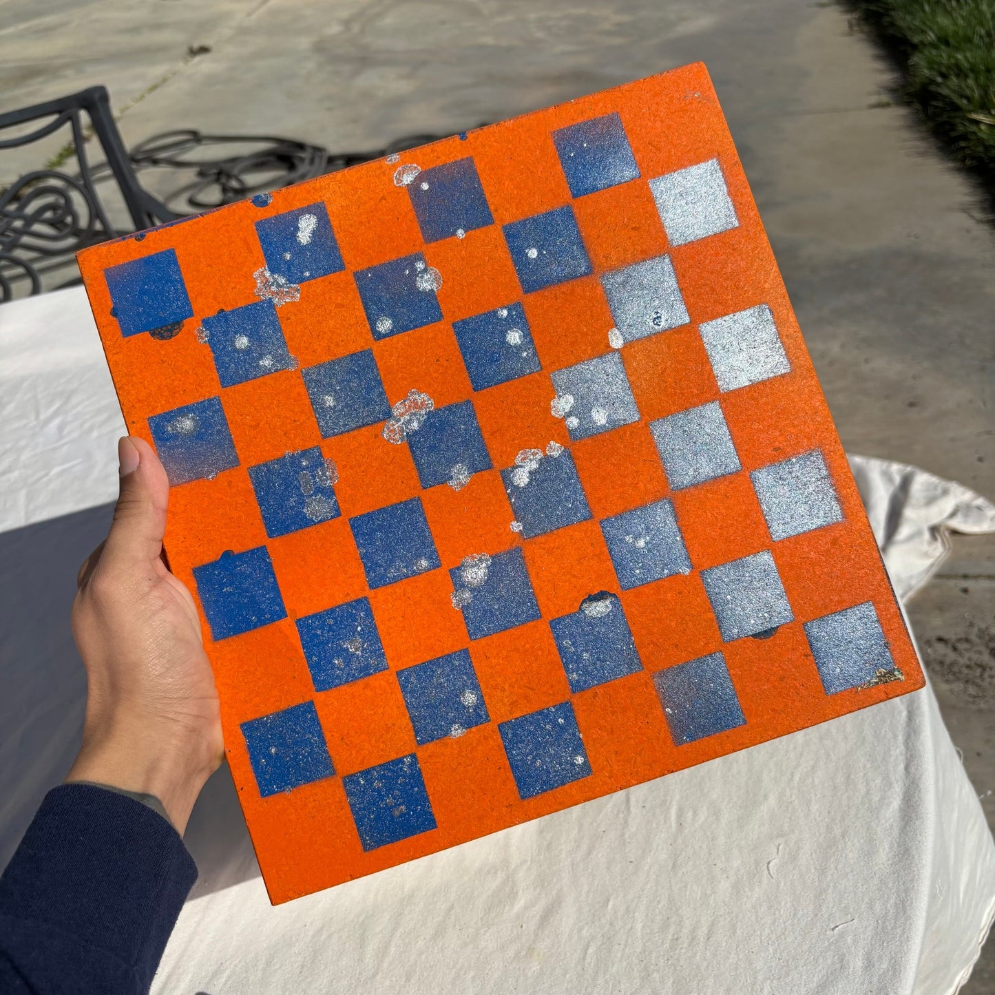 Orange Blue Chrome - Chinese Edition Chess Set