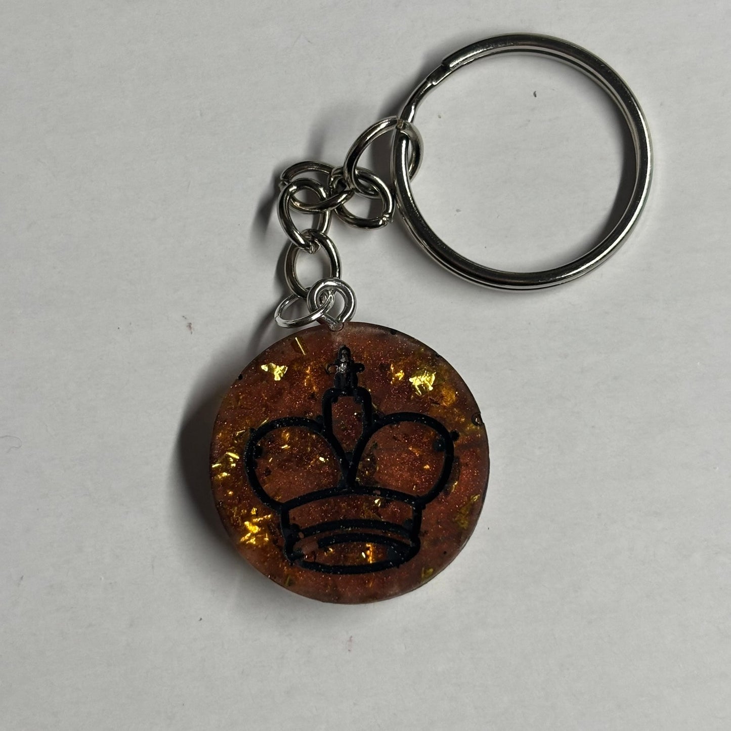 Dark Amber King - Handmade Resin Keychain