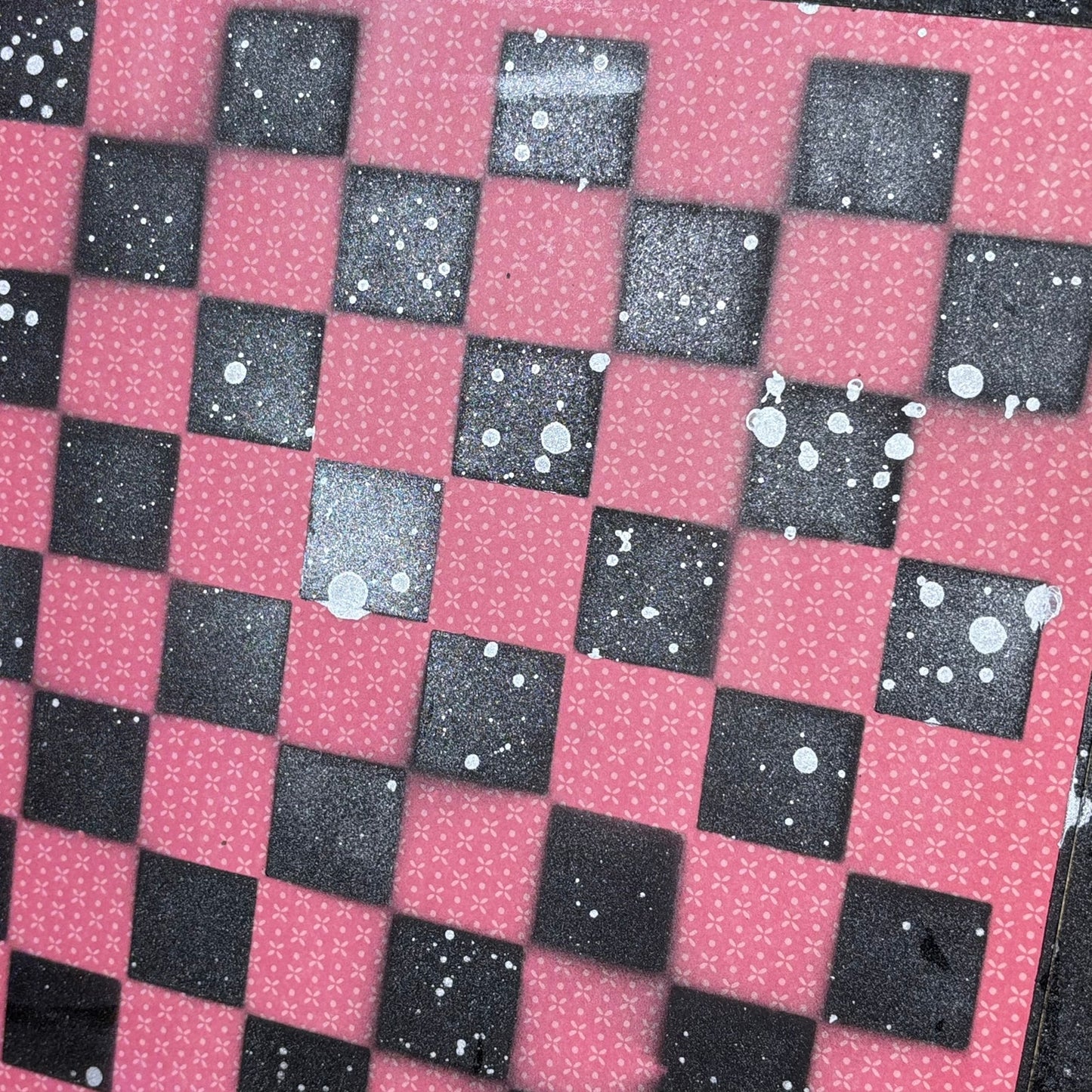 Red Chrome Drip - Large Scrapbook Chess Board