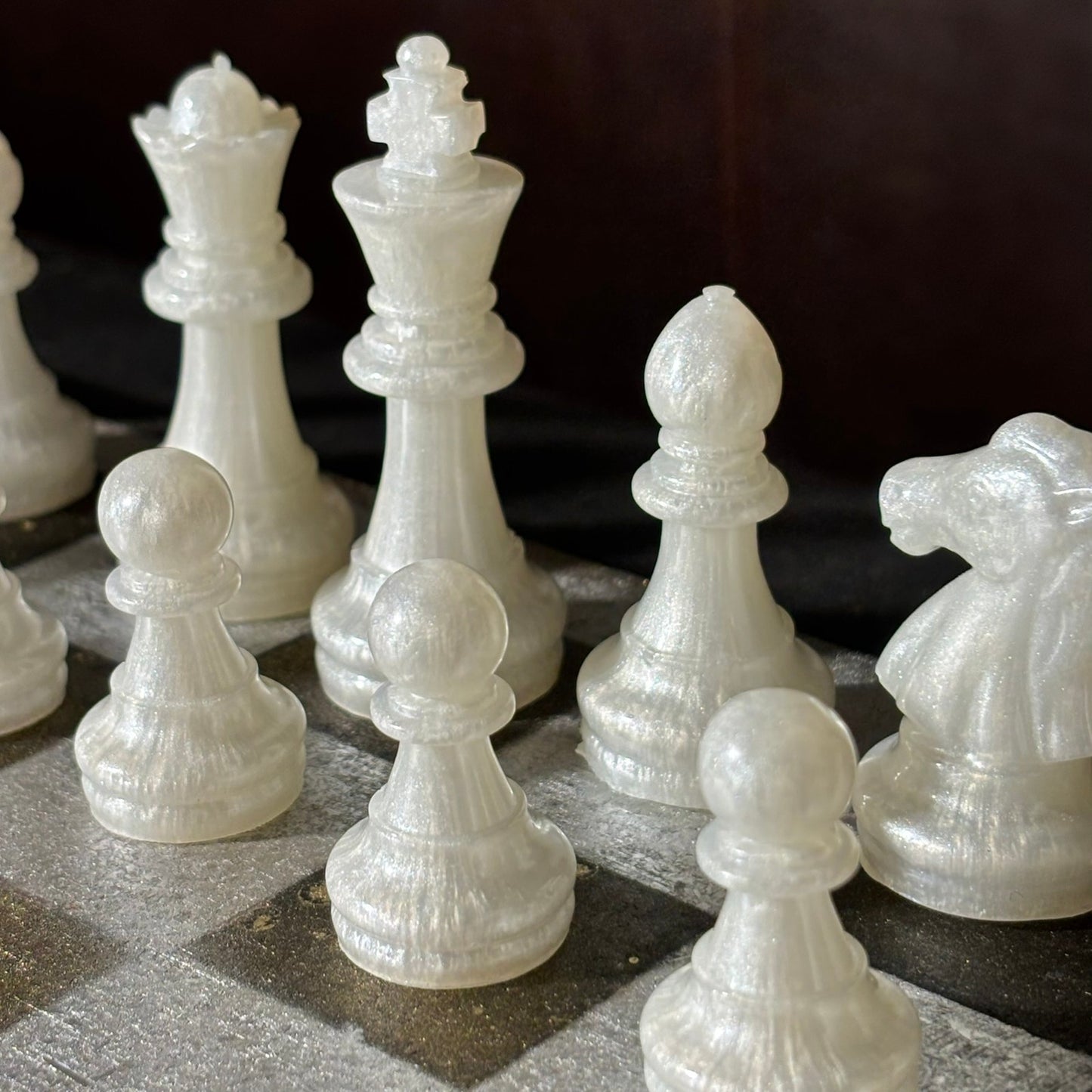 Silver Chrome Gold - Painted Chess Set