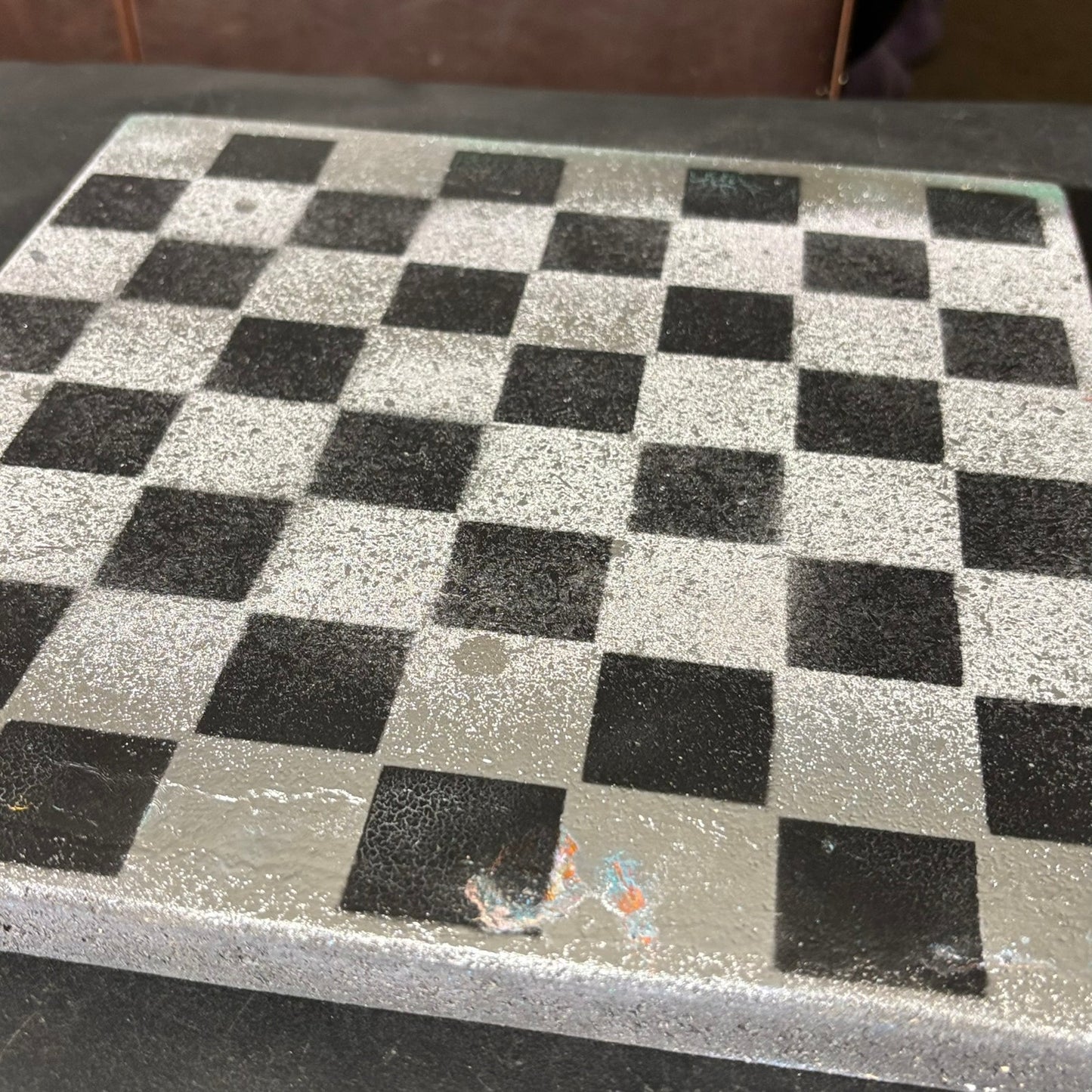 Silver & Black - Painted Chess Set