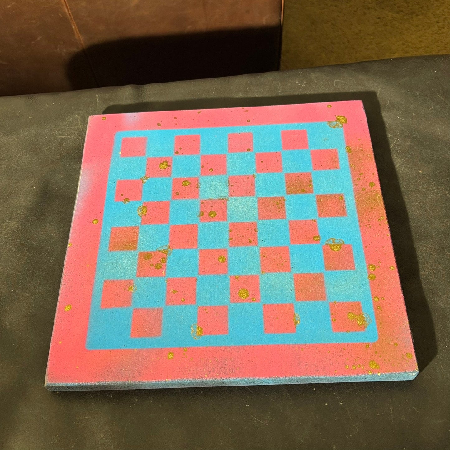 Pink & Blue - Painted Chess Set