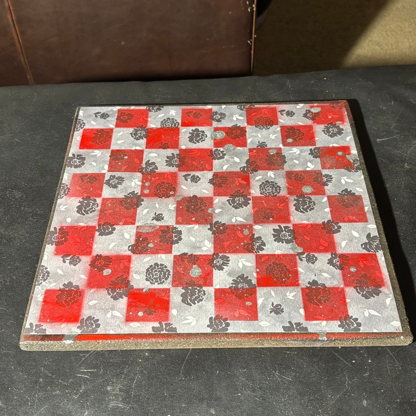Dark Flower Play - Scrapbook Chess Set